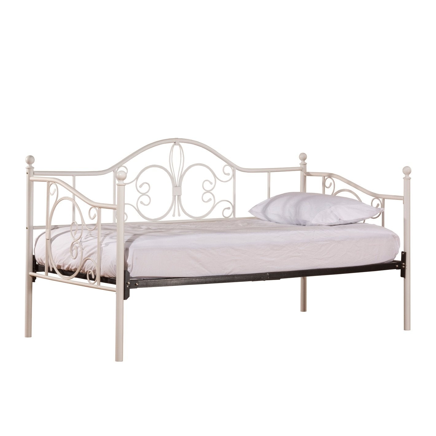 Hillsdale Furniture Ruby Metal Twin Daybed, Textured White