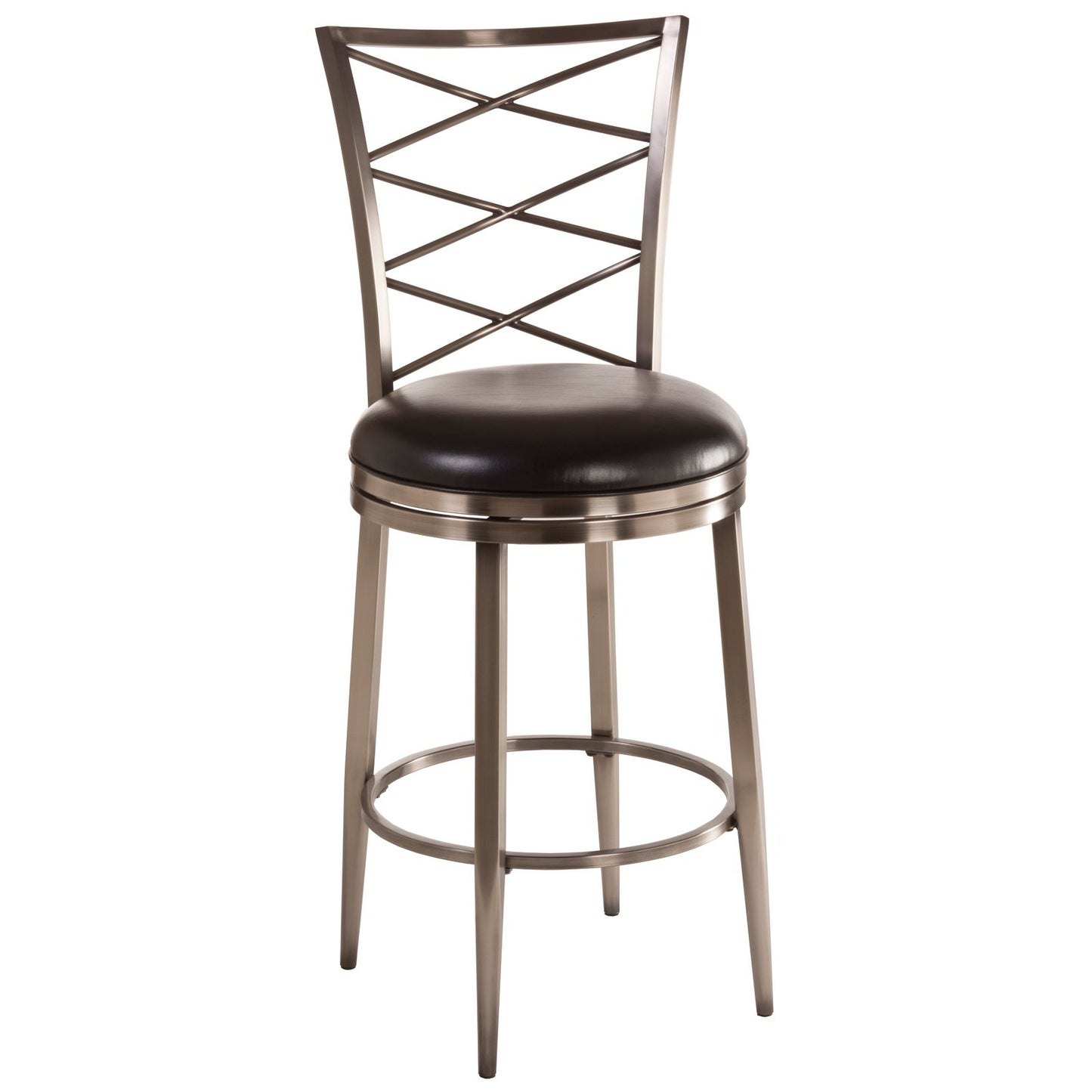 Hillsdale Furniture Harlow Metal Bar Height Swivel Stool, Antique Pewter