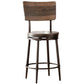 Hillsdale Furniture Jennings Metal Counter Height Swivel Stool, Distressed Walnut