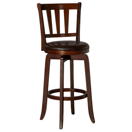 Hillsdale Furniture Presque Isle Wood Bar Height Swivel Stool, Cherry