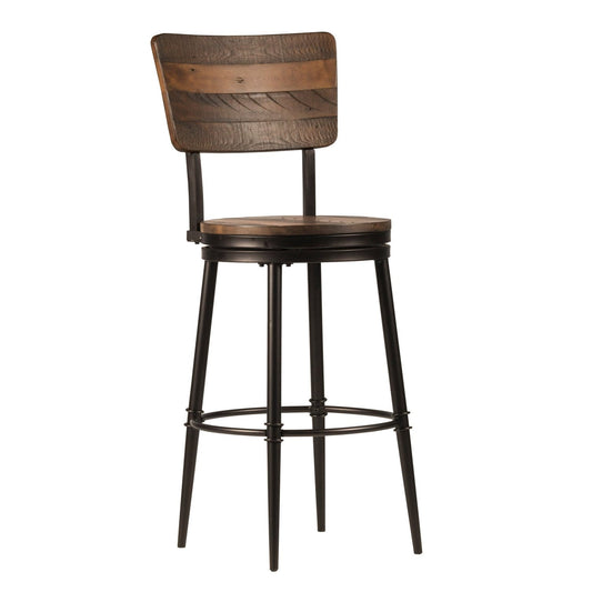 Hillsdale Furniture Jennings Metal Bar Height Swivel Stool, Brown