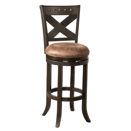 Hillsdale Furniture Brantley Wood Counter Height Swivel Stool, Deep Bronze