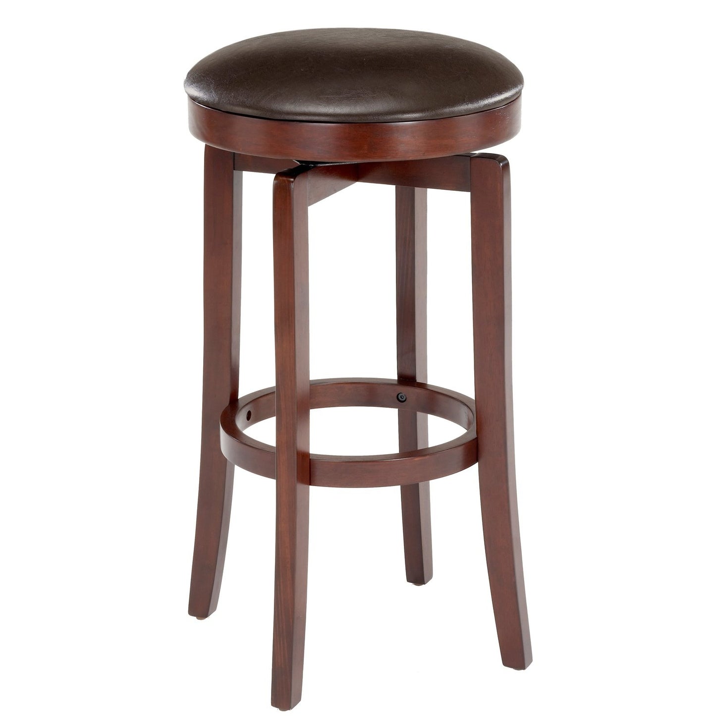 Hillsdale Furniture Malone Wood Backless Bar Height Swivel Stool, Cherry