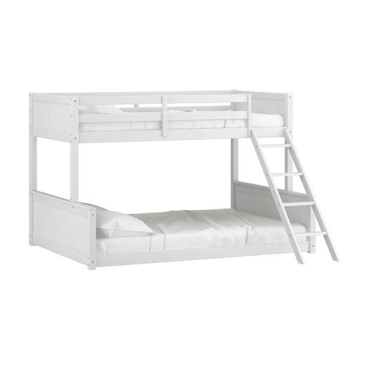 Living Essentials by Hillsdale Capri Wood Twin Over Full Bunk Bed, White