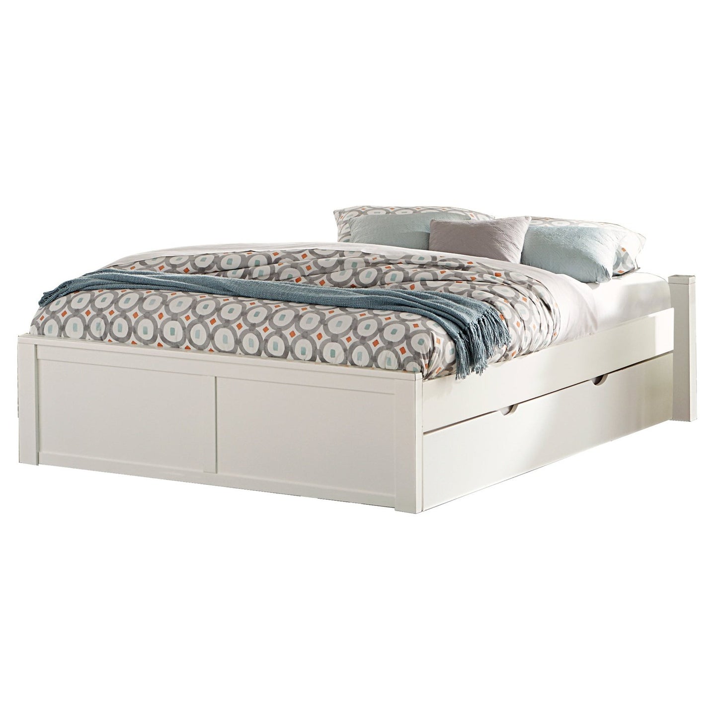 Hillsdale Kids and Teen Pulse Wood Full Platform Bed with Trundle, White