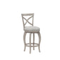 Hillsdale Furniture Ellendale Wood Counter Height Swivel Stool, Aged Gray with Fog Gray Fabric