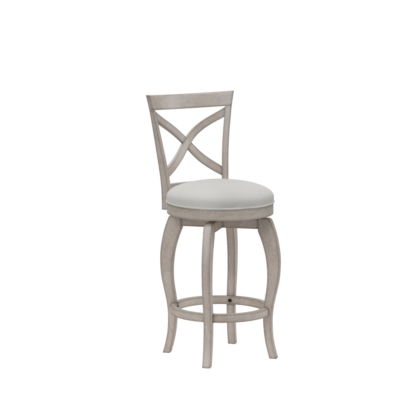 Hillsdale Furniture Ellendale Wood Counter Height Swivel Stool, Aged Gray with Fog Gray Fabric