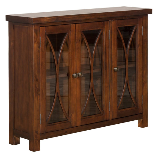 Hillsdale Furniture Bayside Wood 3 Door Console Cabinet, Rustic Mahogany