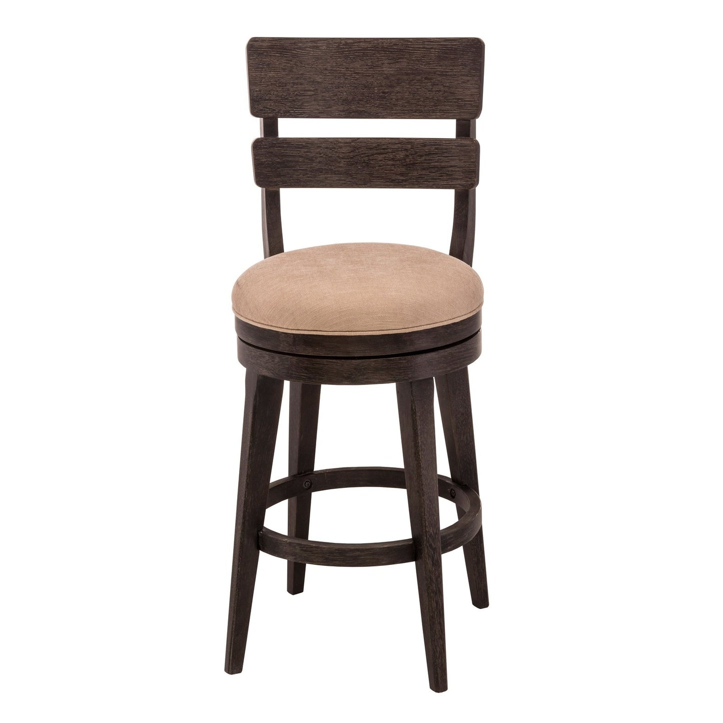 Hillsdale Furniture LeClair Wood Counter Height Swivel Stool, Brown/Gray Wire Brush