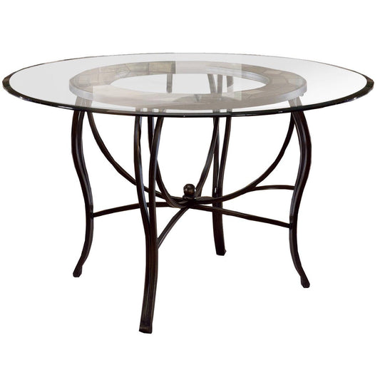 Hillsdale Furniture Pompei Metal Dining Table, Black Gold