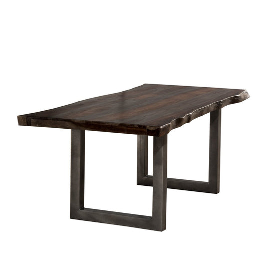 Hillsdale Furniture Emerson Wood Rectangle Dining Table, Gray Sheesham