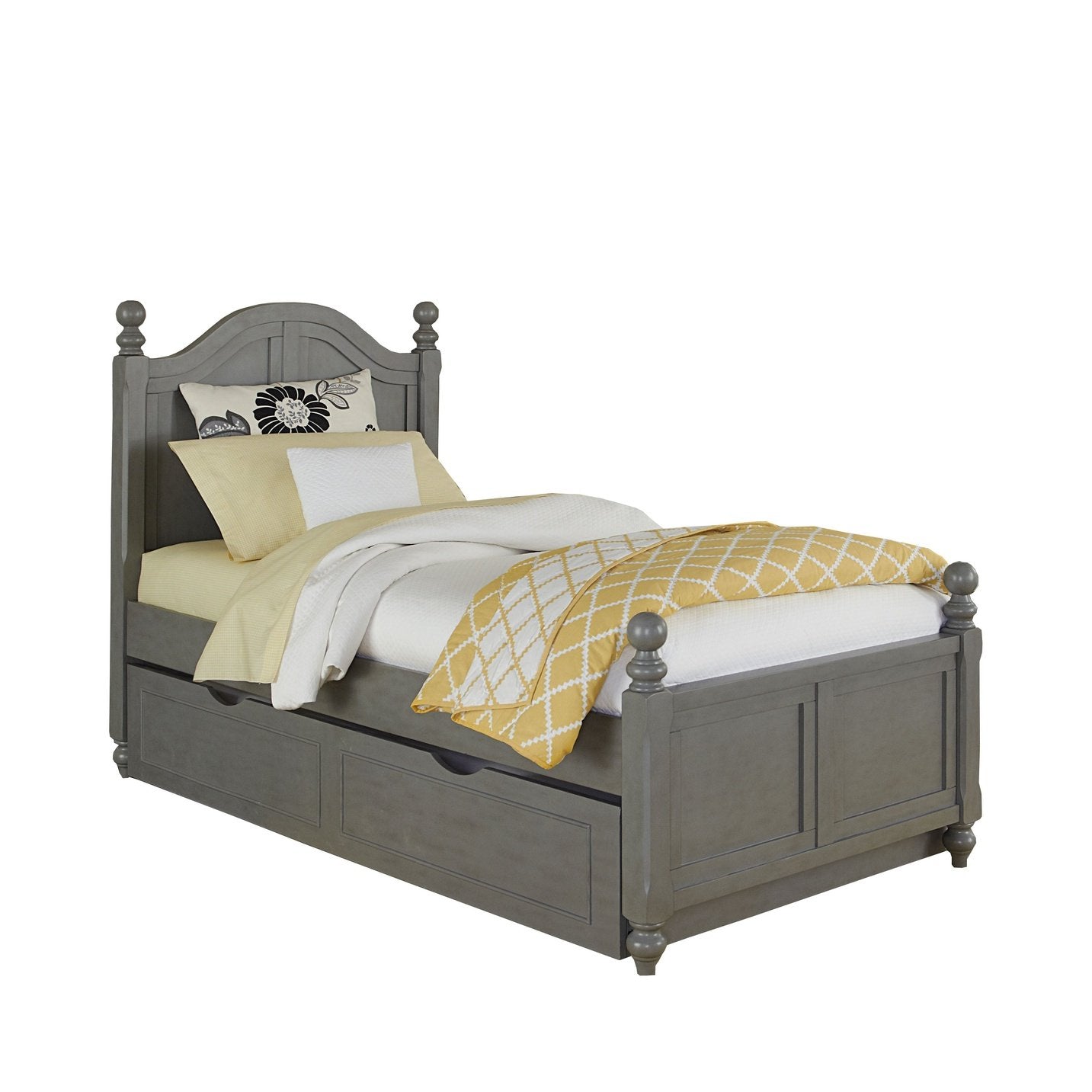 Hillsdale Kids and Teen Lake House Payton Wood Twin Bed with Trundle, Stone