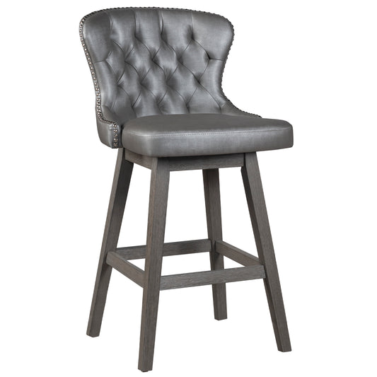 Hillsdale Furniture, Rosabella Wood Bar Height Swivel Stool, Gray Wire Brush