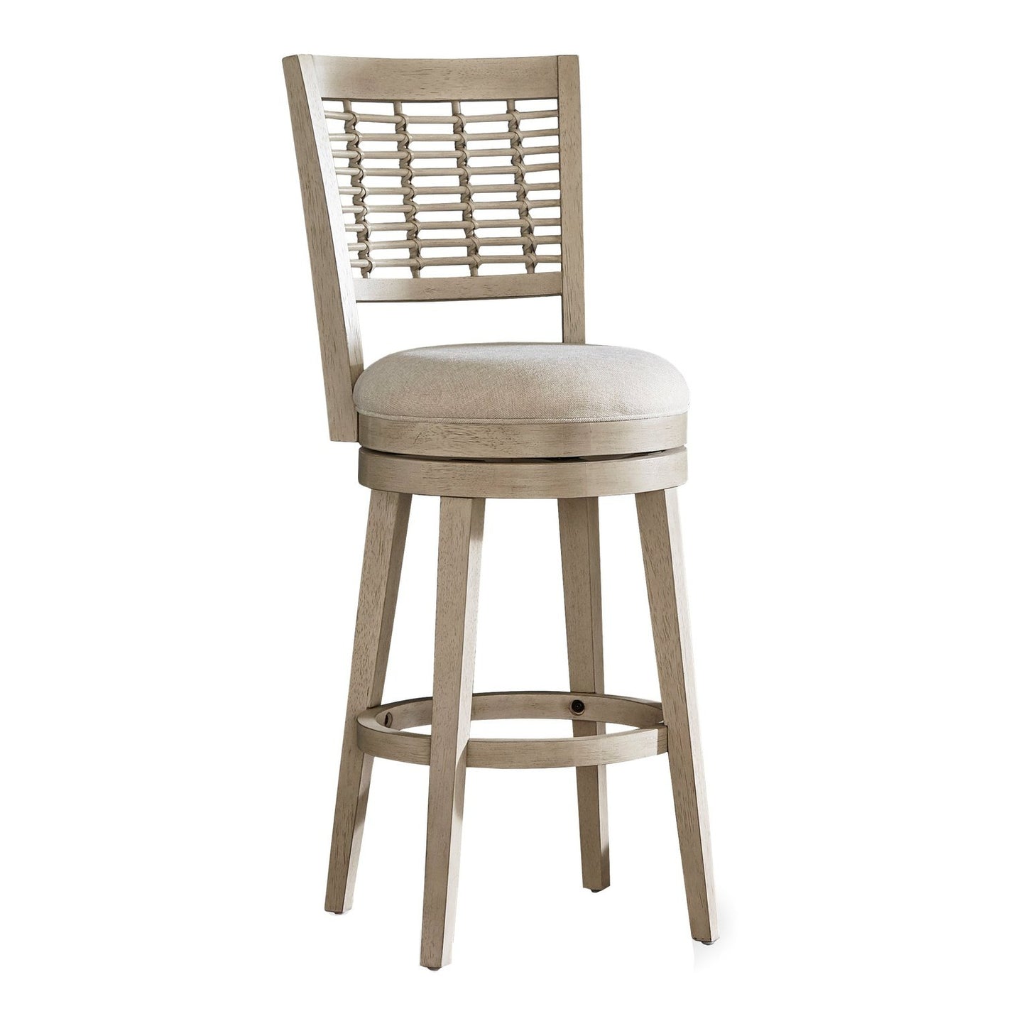 Hillsdale Furniture Ocala Wood Bar Height Swivel Stool, Sandy Gray