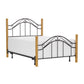 Hillsdale Furniture Winsloh Full Metal Bed with Oak Wood Posts, Black