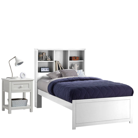 Hillsdale Kids and Teen Caspian Twin Bookcase Bed with Nightstand, White