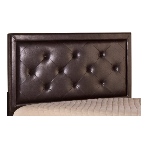 Hillsdale Furniture Becker Queen Upholstered Headboard with Frame,  Brown Faux Leather