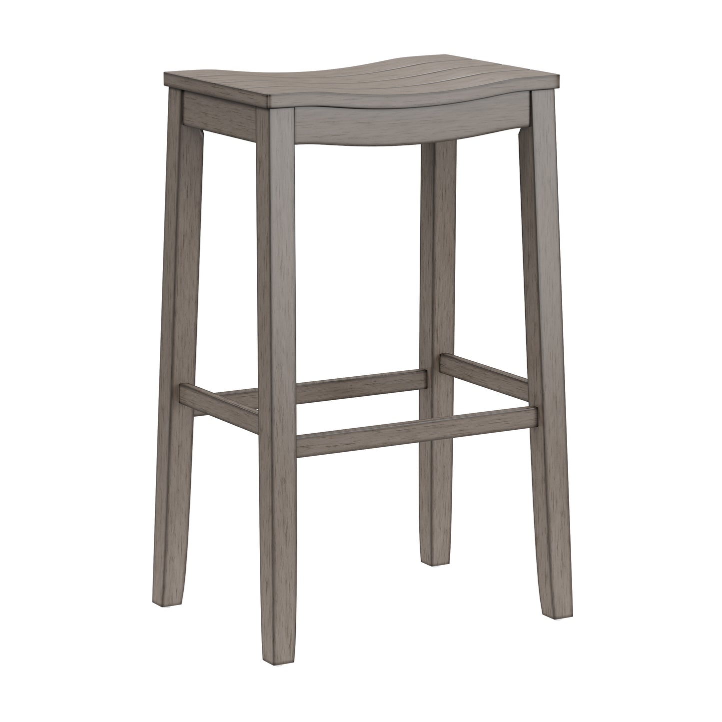 Hillsdale Furniture Fiddler Wood Backless Bar Height Stool, Aged Gray