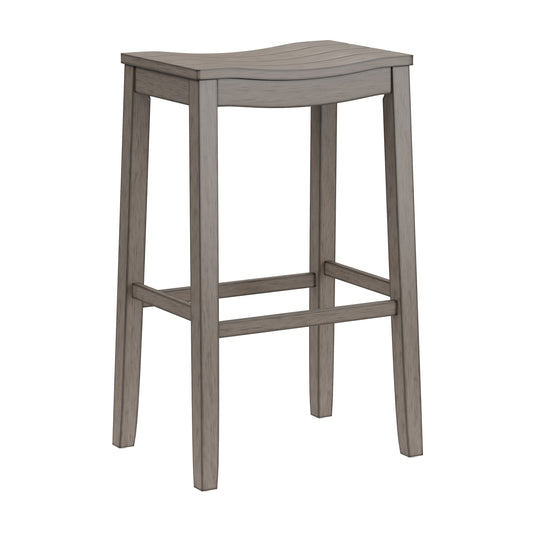 Hillsdale Furniture Fiddler Wood Backless Bar Height Stool, Aged Gray