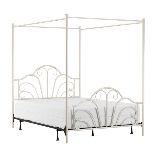 Hillsdale Furniture Dover Full Metal Canopy Bed, Cream