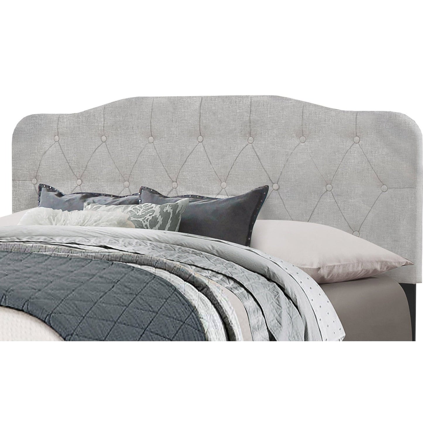 Hillsdale Furniture Nicole Full/Queen Upholstered Headboard, Glacier Gray