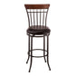 Hillsdale Furniture Cameron Metal Vertical Spindle Bar Height Swivel Stool, Charcoal Gray Metal