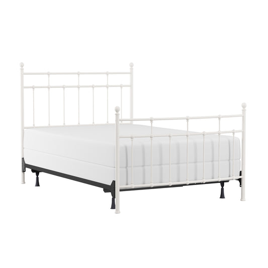 Hillsdale Furniture Providence Metal Full Bed with Spindle and Casting Design, Soft White