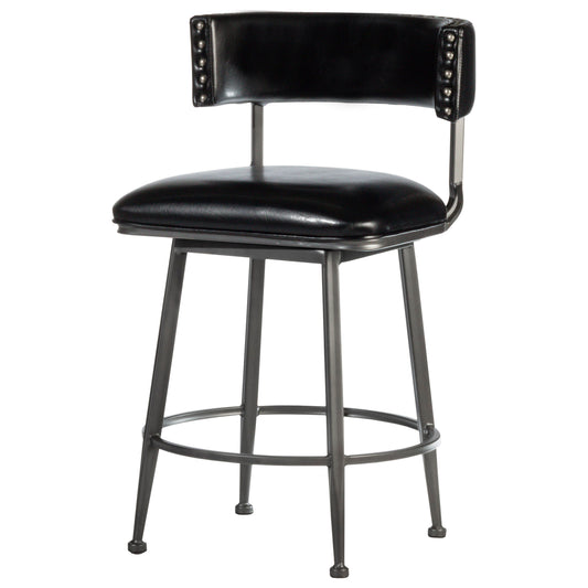 Hillsdale Furniture Kinsella Commercial Grade Metal Counter Height Swivel Stool, Charcoal