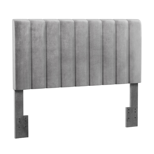 Hillsdale Furniture Crestone Upholstered Full/Queen Headboard, Silver/Gray