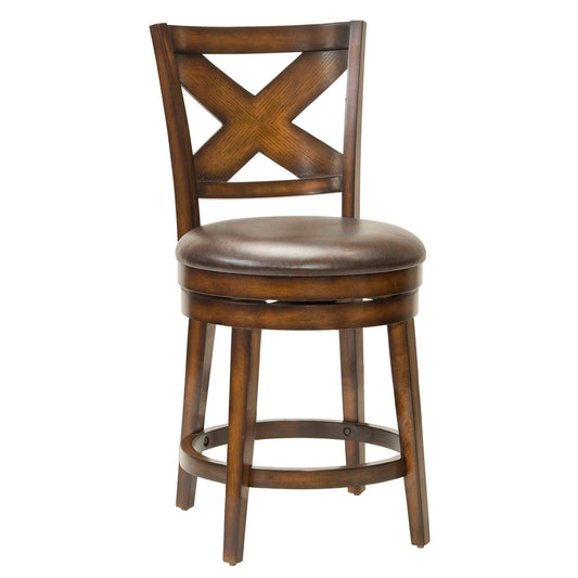 Hillsdale Furniture Sunhill Wood Swivel Counter Height Stool, Rustic Oak