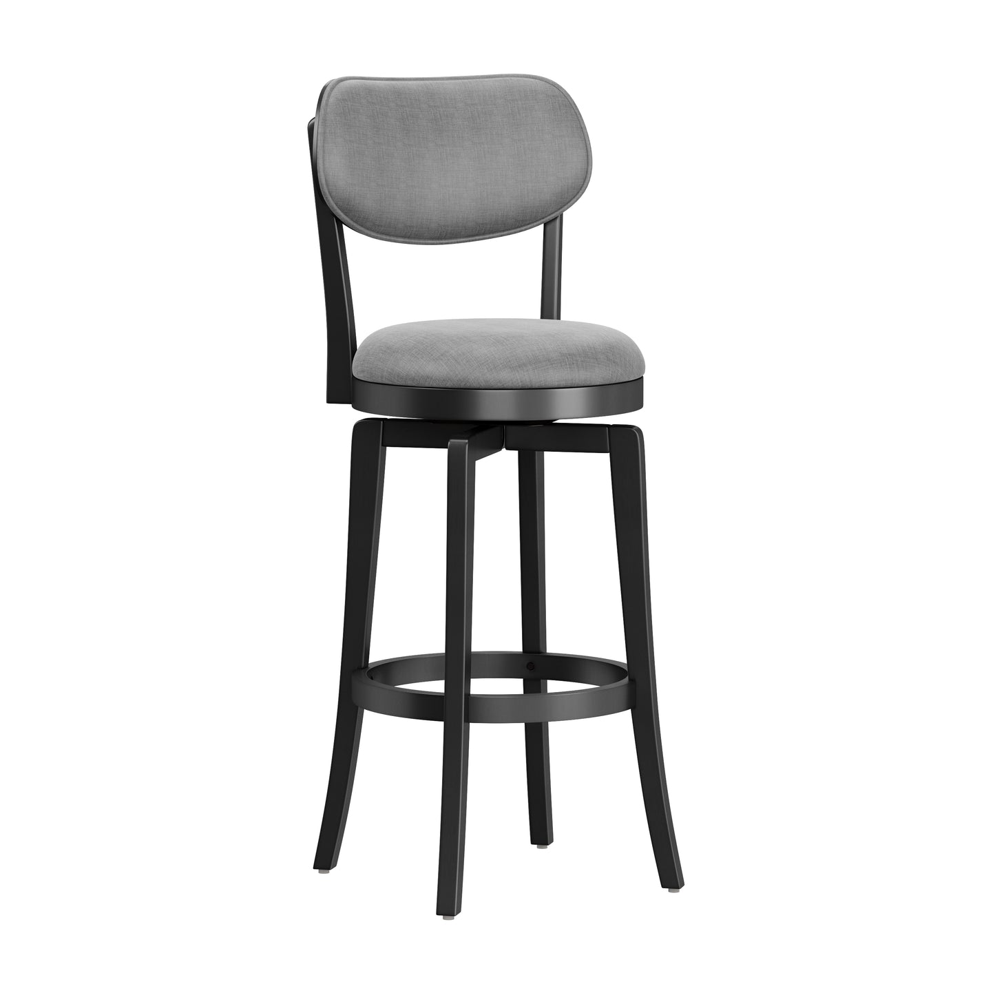 Hillsdale Furniture Sloan Wood Bar Height Swivel Stool, Black