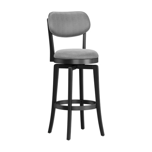 Hillsdale Furniture Sloan Wood Bar Height Swivel Stool, Black