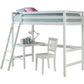 Hillsdale Kids and Teen Caspian Twin Loft Bed with Desk Chair, White