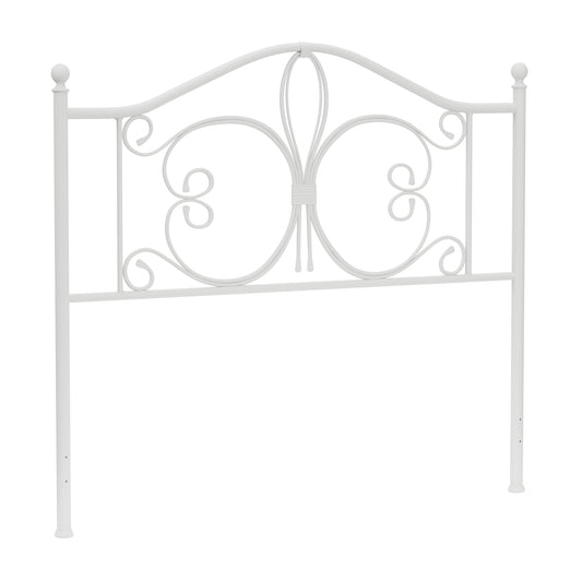 Hillsdale Furniture Ruby Full/Queen Metal Headboard, Textured White