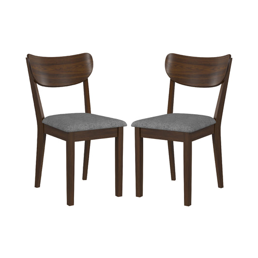 Hillsdale Furniture San Marino Side Dining Chair with Wood Back, Set of 2, Chestnut