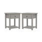Living Essentials by Hillsdale Harmony Wood Accent Table, Set of 2, Gray