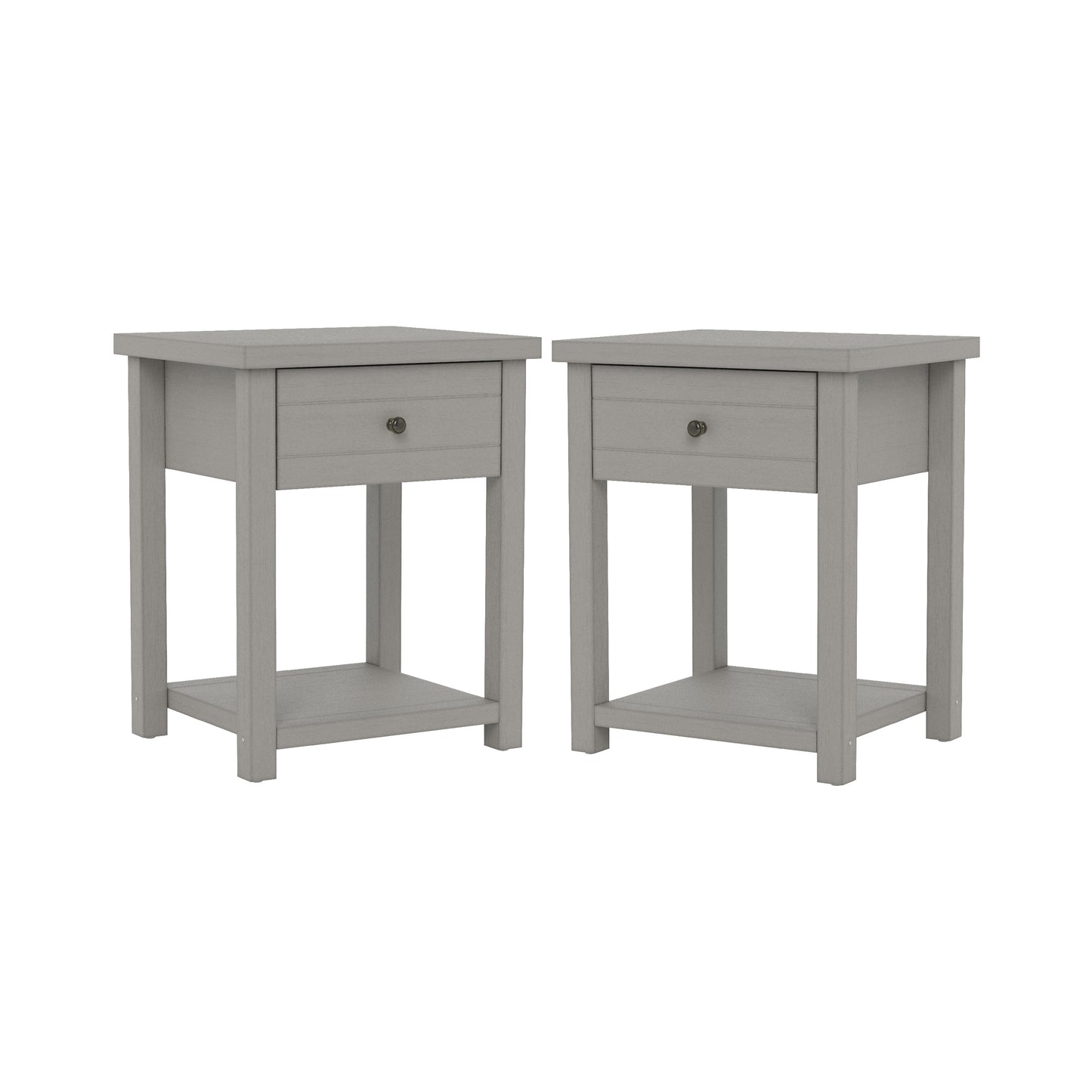 Living Essentials by Hillsdale Harmony Wood Accent Table, Set of 2, Gray