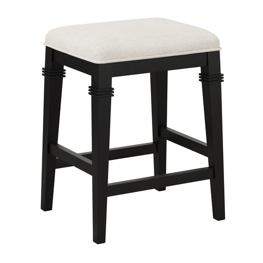 Hillsdale Furniture Arabella Wood Backless Counter Height Stool, Black Wire Brush