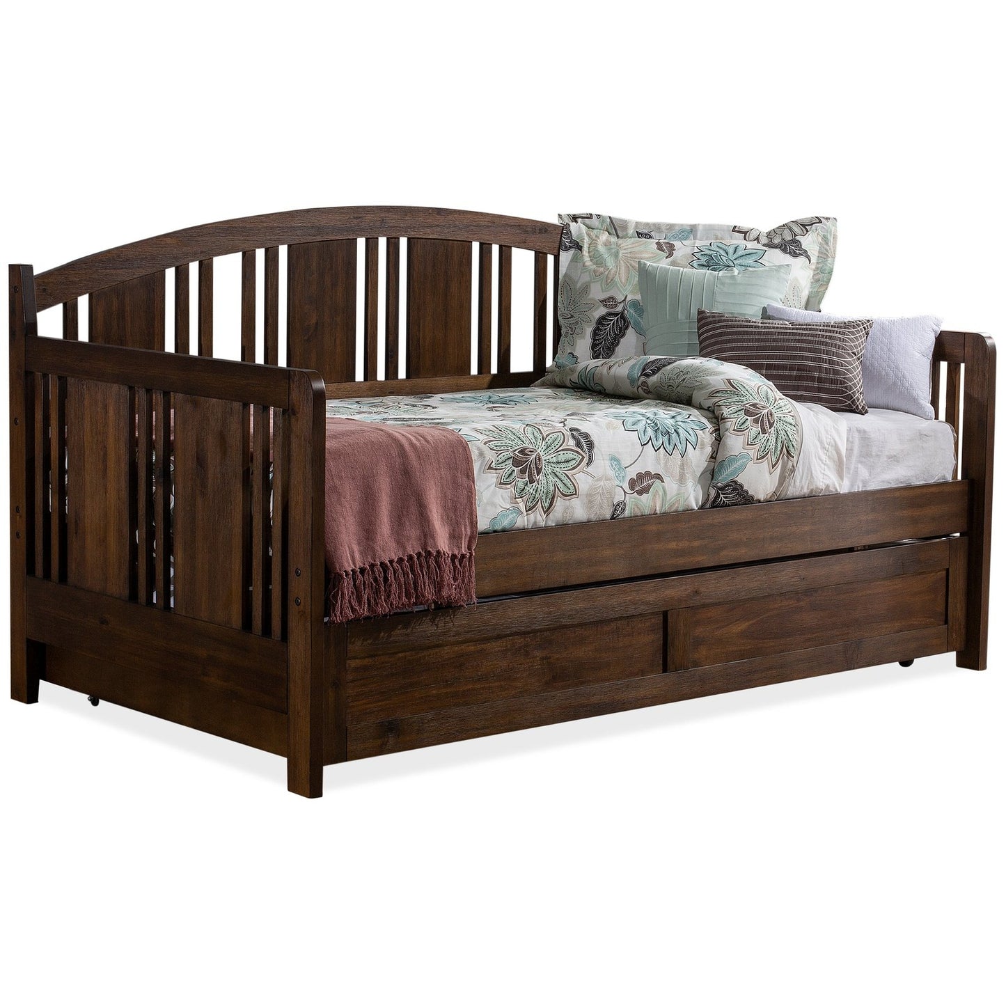 Hillsdale Furniture Dana Wood Twin Daybed with Trundle, Brushed Acacia