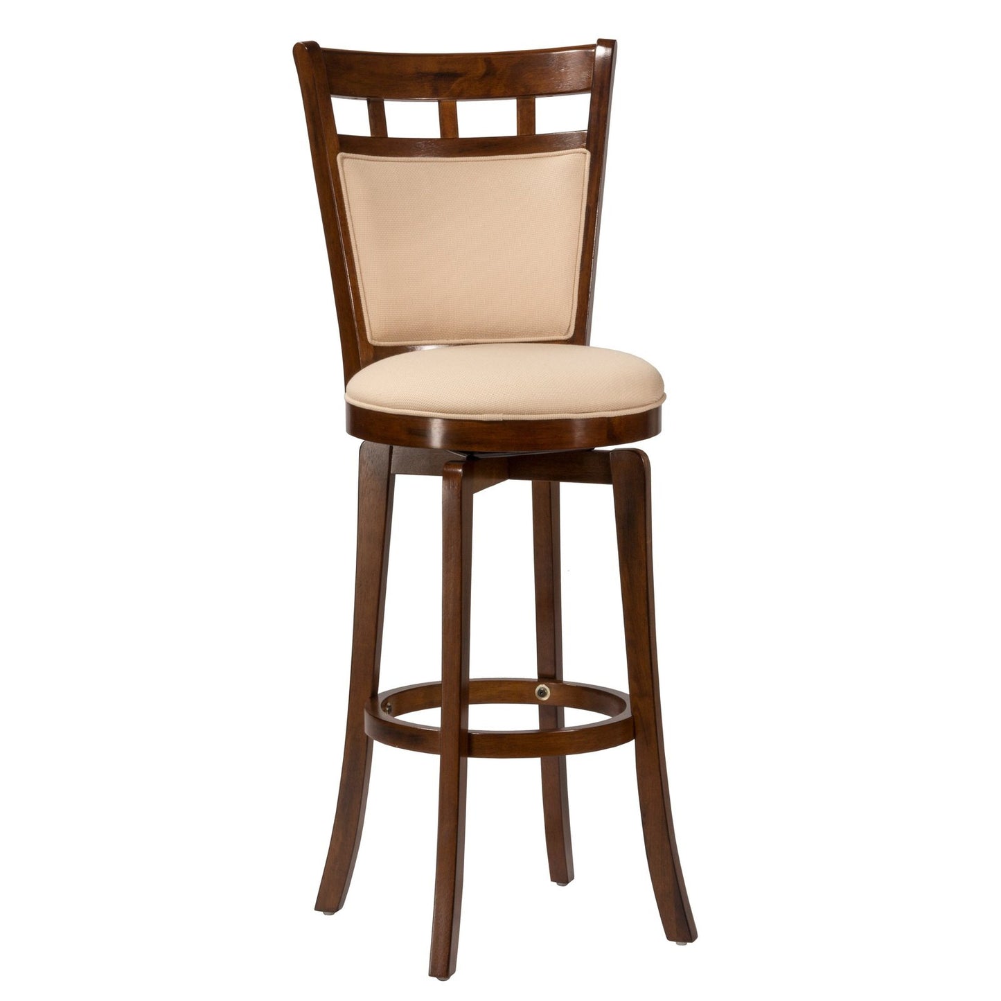 Hillsdale Furniture Jefferson Wood Bar Height Swivel Stool, Brown Cherry