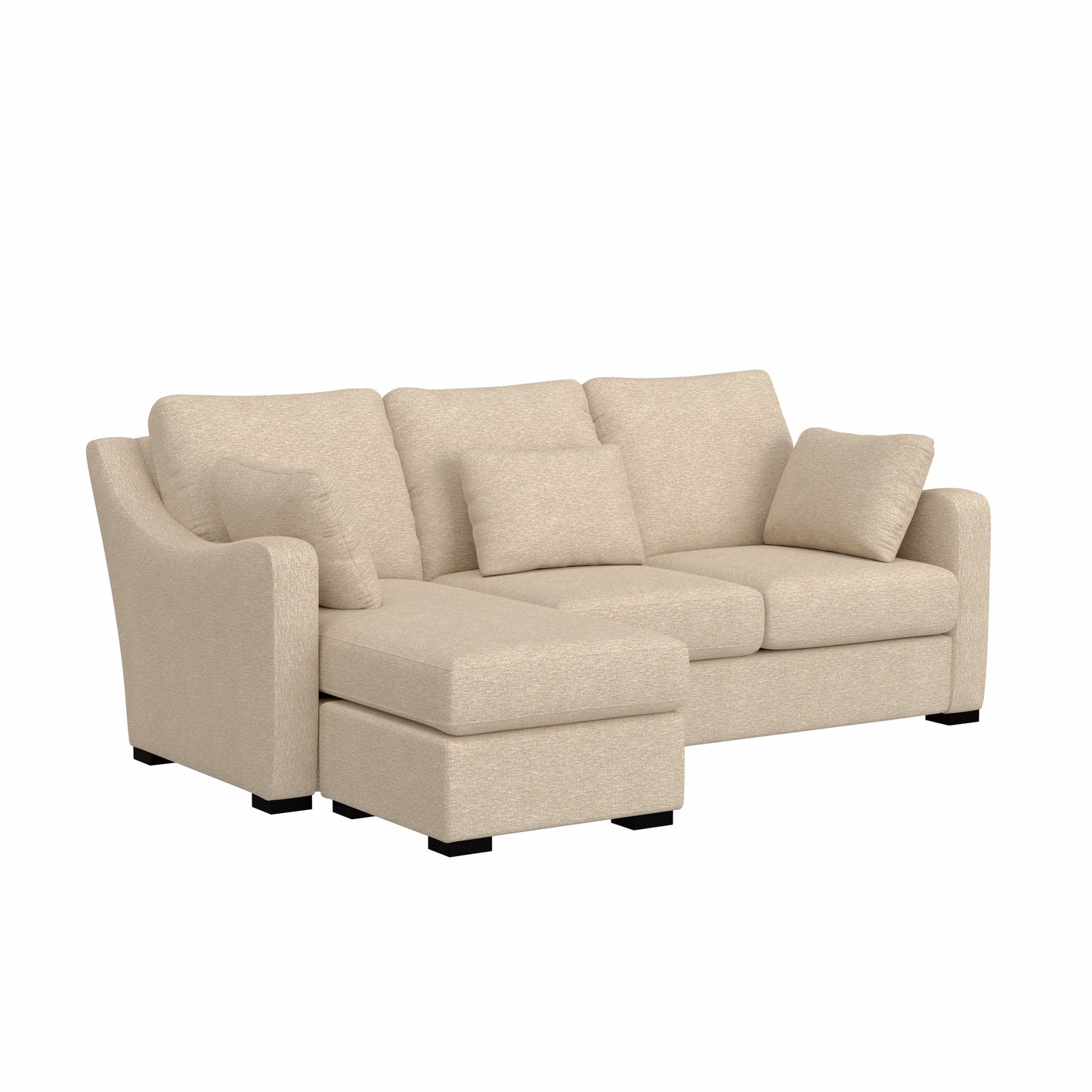 Hillsdale Furniture York Upholstered Sectional Chaise, Sand