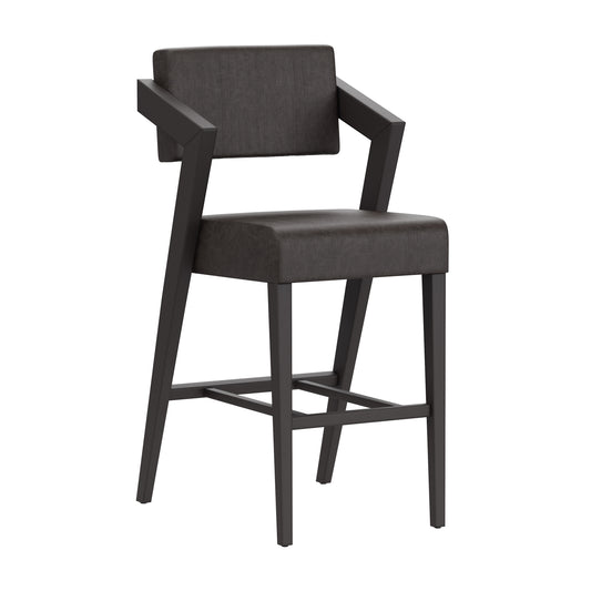 Hillsdale Furniture Snyder Wood Bar Height Stool, Blackwash