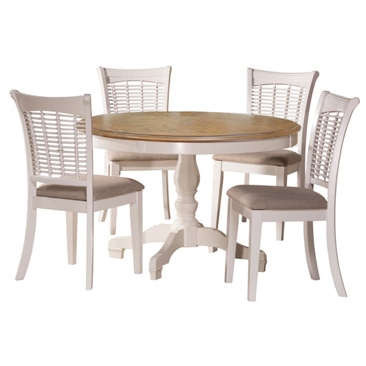 Hillsdale Furniture Bayberry/ Embassy Wood 5-Piece Round Dining Set, White