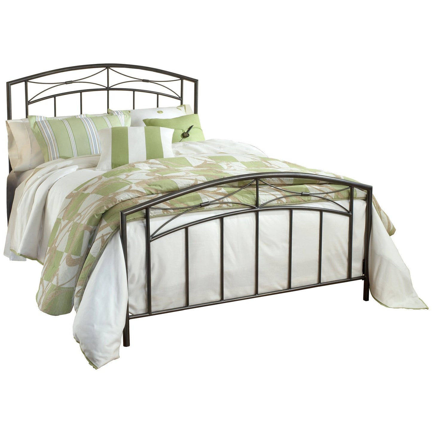 Hillsdale Furniture Morris King Metal Bed with Frame, Magnesium Pewter