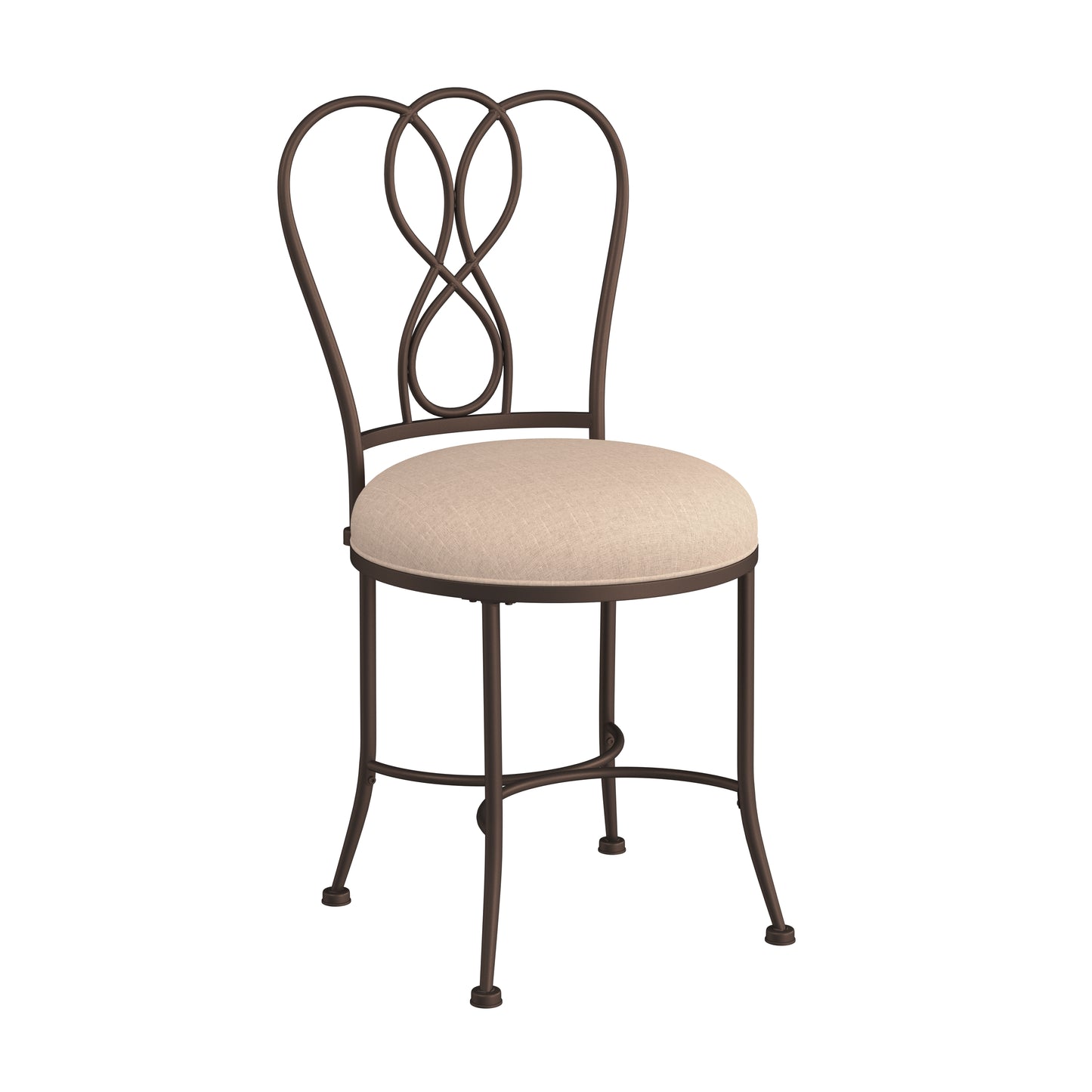 Hillsdale Furniture Christina Metal Vanity Stool, Bronze