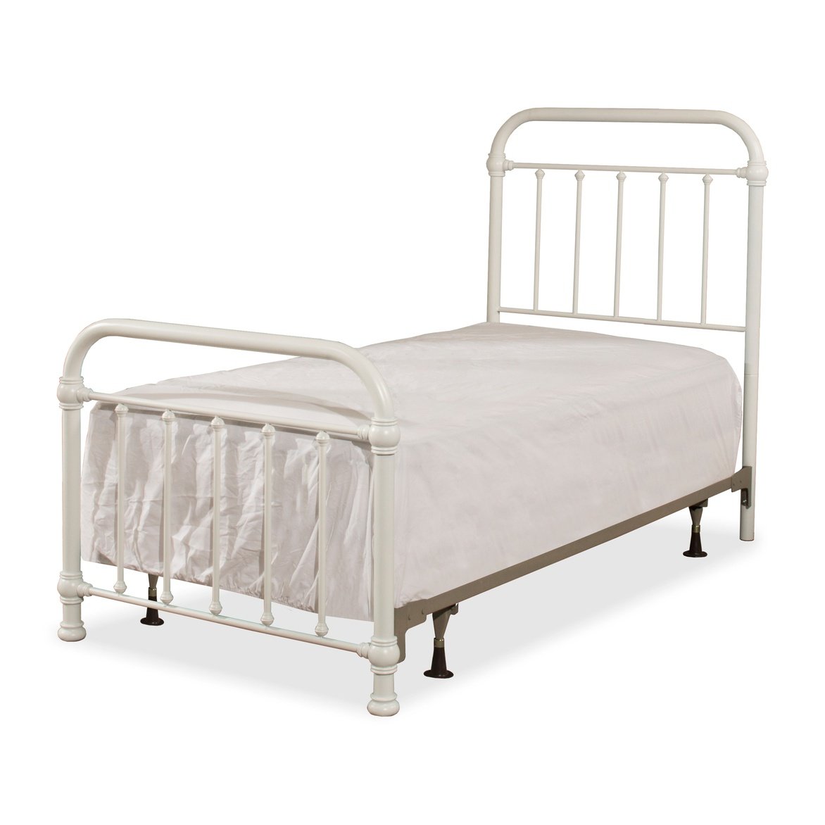 Hillsdale Furniture Kirkland Metal Twin Bed, Soft White