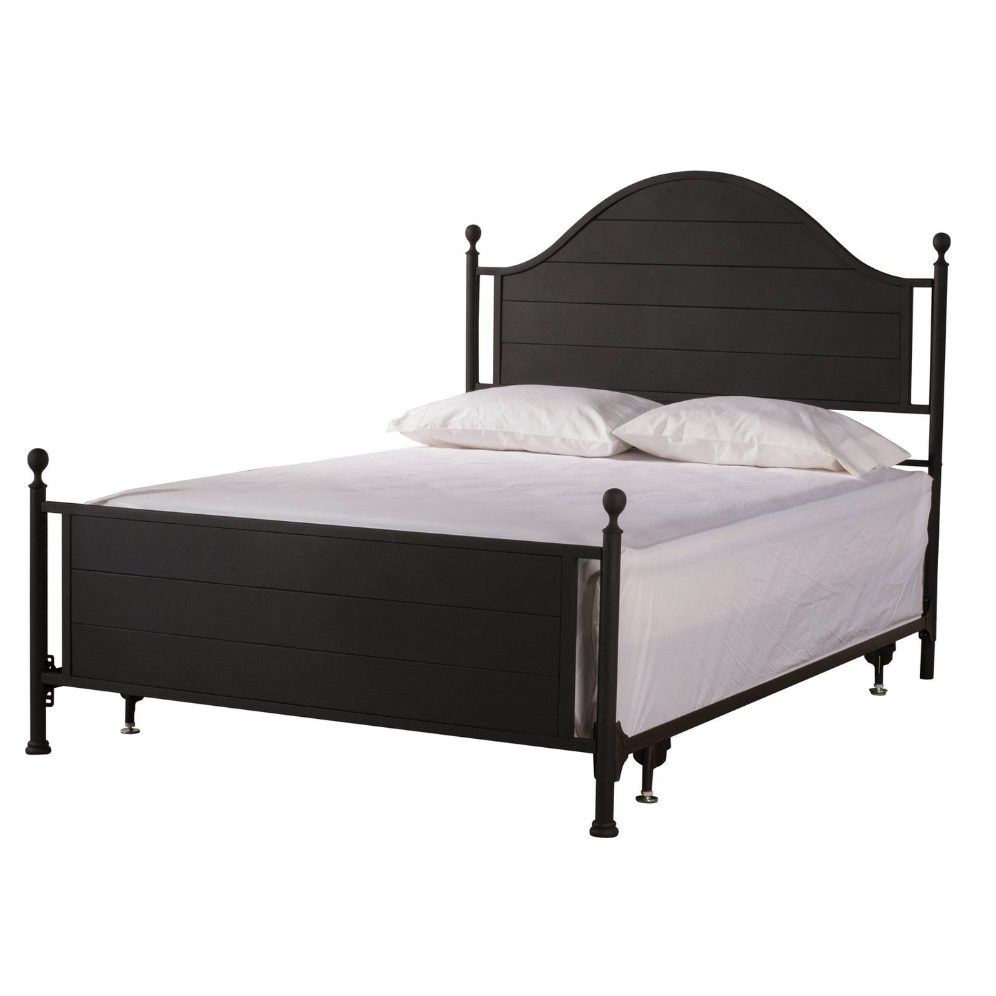 Hillsdale Furniture Cumberland Queen Metal Bed, Textured Black