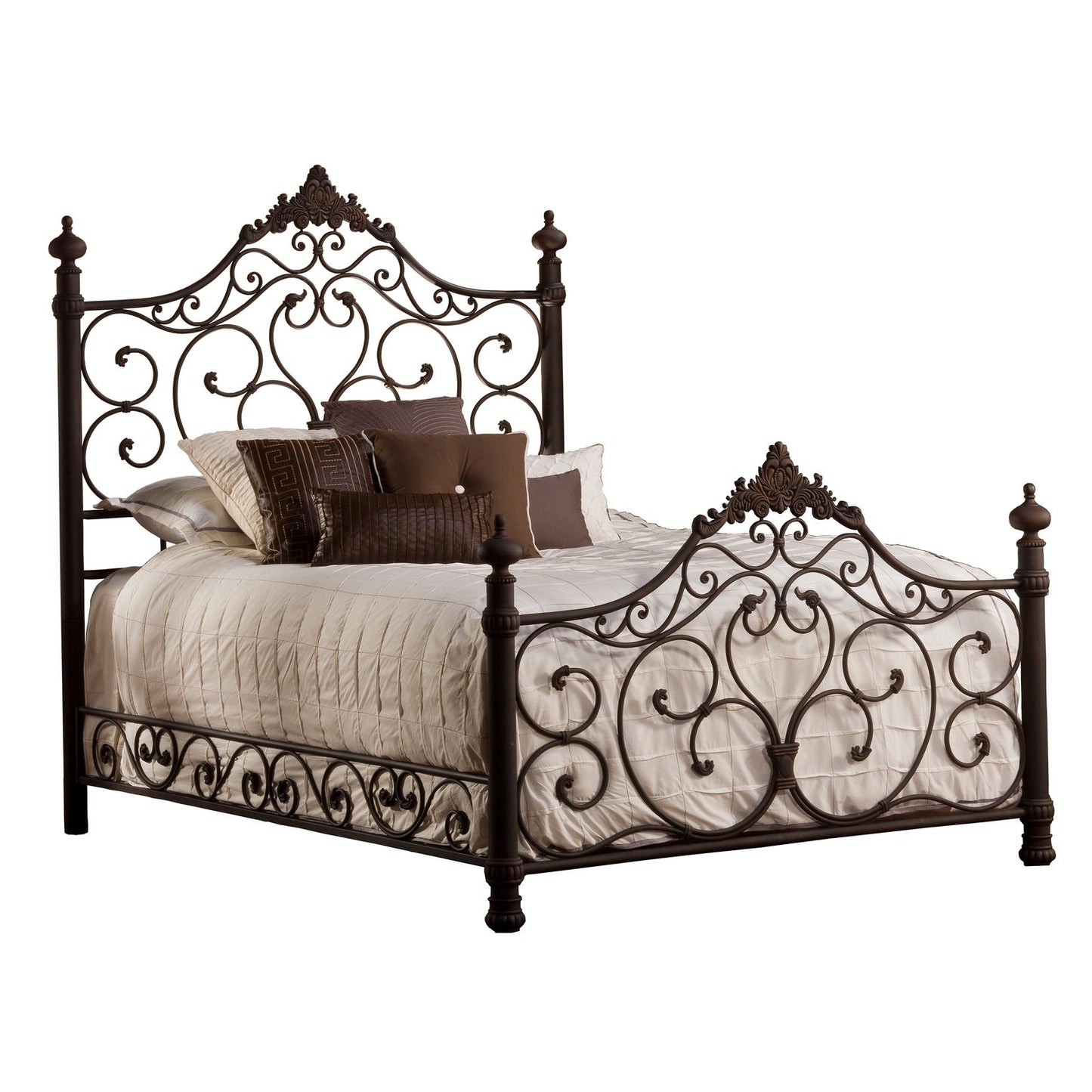 Hillsdale Furniture Baremore Metal King Bed, Antique Brown