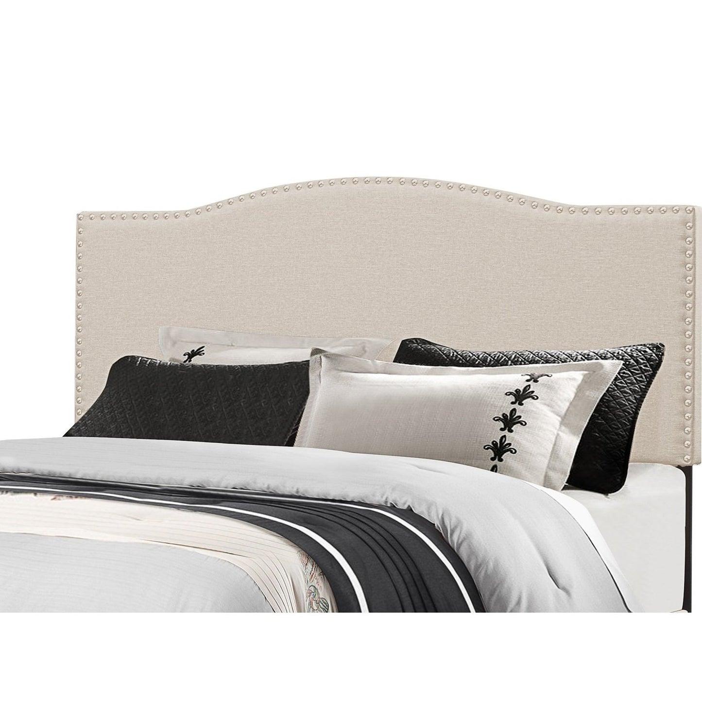 Hillsdale Furniture Kiley Full/Queen Upholstered Headboard with Frame, Linen