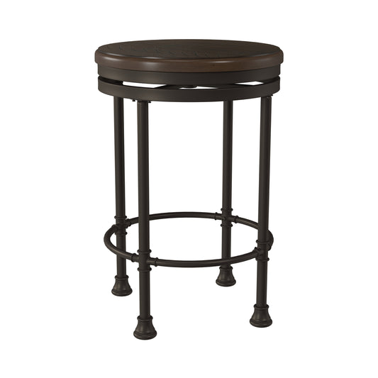 Hillsdale Furniture Casselberry Metal Backless Counter Height Swivel Stool, Brown